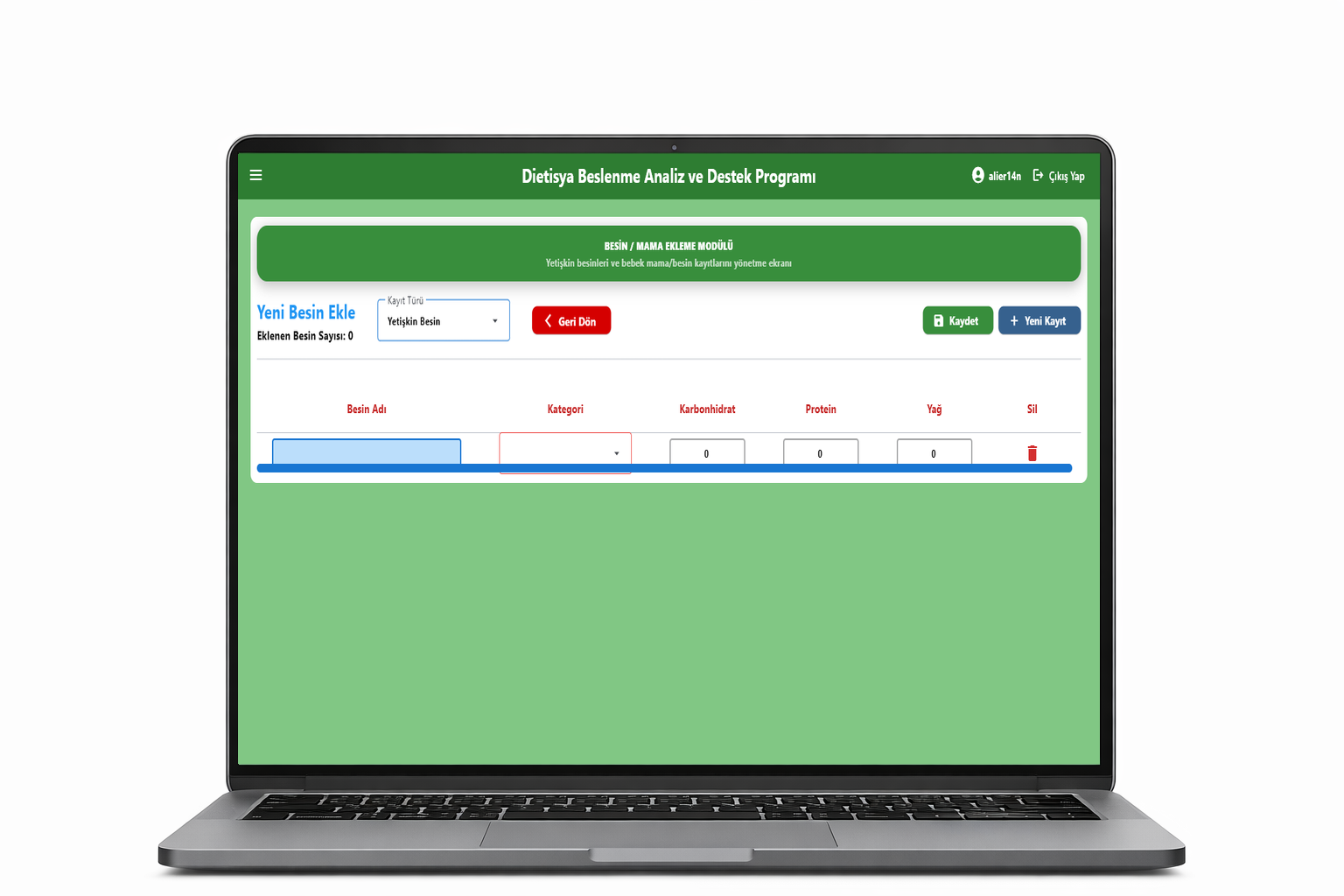 Beslenme Planı Oluşturma